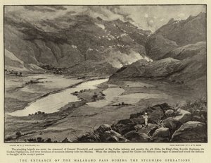 The Entrance of the Malakand Pass during the Storming Operations by Charles J. Staniland